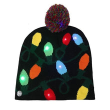 Load image into Gallery viewer, 2020 19 Designs LED Christmas Hat Sweater knitted Beanie Christmas Light Up Knitted Hat for Kid Adult For Christmas Party