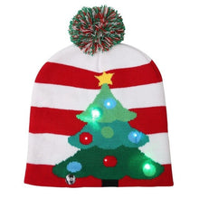 Load image into Gallery viewer, 2020 19 Designs LED Christmas Hat Sweater knitted Beanie Christmas Light Up Knitted Hat for Kid Adult For Christmas Party
