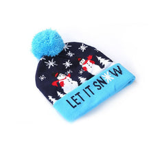 Load image into Gallery viewer, 2020 19 Designs LED Christmas Hat Sweater knitted Beanie Christmas Light Up Knitted Hat for Kid Adult For Christmas Party