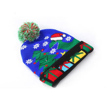 Load image into Gallery viewer, 2020 19 Designs LED Christmas Hat Sweater knitted Beanie Christmas Light Up Knitted Hat for Kid Adult For Christmas Party