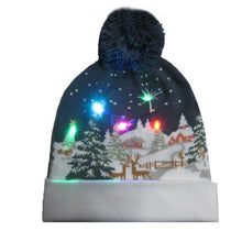 Load image into Gallery viewer, 2020 19 Designs LED Christmas Hat Sweater knitted Beanie Christmas Light Up Knitted Hat for Kid Adult For Christmas Party