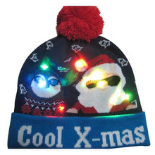 Load image into Gallery viewer, 2020 19 Designs LED Christmas Hat Sweater knitted Beanie Christmas Light Up Knitted Hat for Kid Adult For Christmas Party