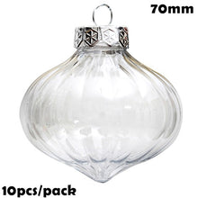 Load image into Gallery viewer, Promotion - DIY Paintable/Shatterproof Clear Christmas Decoration 80mm Plastic Ball, 10/Pack