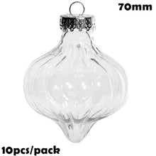 Load image into Gallery viewer, Promotion - DIY Paintable/Shatterproof Clear Christmas Decoration 80mm Plastic Ball, 10/Pack