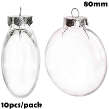 Load image into Gallery viewer, Promotion - DIY Paintable/Shatterproof Clear Christmas Decoration 80mm Plastic Ball, 10/Pack
