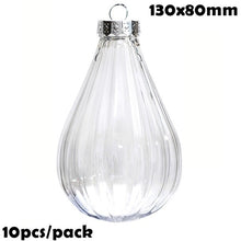 Load image into Gallery viewer, Promotion - DIY Paintable/Shatterproof Clear Christmas Decoration 80mm Plastic Ball, 10/Pack