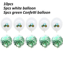 Load image into Gallery viewer, 1Set Farm Green Theme Happy Birthday Banner Balloons Tractor Construction Vehicle Birthday Party Decoration Balloon