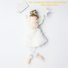 Load image into Gallery viewer, Christmas Tree Decorations Cute Angel Doll Girl Ski Pendant Wooden Navidad New Year Christmas Tree Ornaments Xmas Gift for Kids