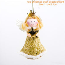 Load image into Gallery viewer, Christmas Tree Decorations Cute Angel Doll Girl Ski Pendant Wooden Navidad New Year Christmas Tree Ornaments Xmas Gift for Kids