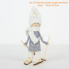 Load image into Gallery viewer, Christmas Tree Decorations Cute Angel Doll Girl Ski Pendant Wooden Navidad New Year Christmas Tree Ornaments Xmas Gift for Kids