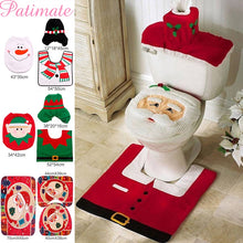 Load image into Gallery viewer, Santa Claus Rug Seat Bathroom Set Merry Christmas Decorations For Home Navidad 2020 Natal Cristmas Party Supplies New Year Gift