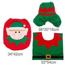 Load image into Gallery viewer, Santa Claus Rug Seat Bathroom Set Merry Christmas Decorations For Home Navidad 2020 Natal Cristmas Party Supplies New Year Gift