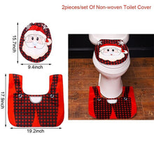 Load image into Gallery viewer, Santa Claus Rug Seat Bathroom Set Merry Christmas Decorations For Home Navidad 2020 Natal Cristmas Party Supplies New Year Gift