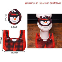 Load image into Gallery viewer, Santa Claus Rug Seat Bathroom Set Merry Christmas Decorations For Home Navidad 2020 Natal Cristmas Party Supplies New Year Gift