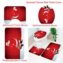 Load image into Gallery viewer, Santa Claus Rug Seat Bathroom Set Merry Christmas Decorations For Home Navidad 2020 Natal Cristmas Party Supplies New Year Gift