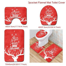 Load image into Gallery viewer, Santa Claus Rug Seat Bathroom Set Merry Christmas Decorations For Home Navidad 2020 Natal Cristmas Party Supplies New Year Gift