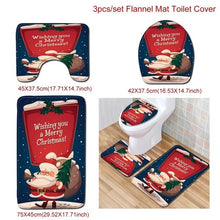 Load image into Gallery viewer, Santa Claus Rug Seat Bathroom Set Merry Christmas Decorations For Home Navidad 2020 Natal Cristmas Party Supplies New Year Gift