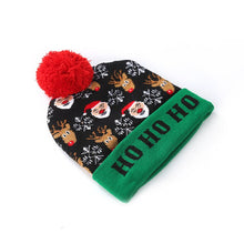 Load image into Gallery viewer, 2020 19 Designs LED Christmas Hat  Sweater knitted Beanie Christmas Light Up Knitted Hat for Kid Adult For Christmas Party
