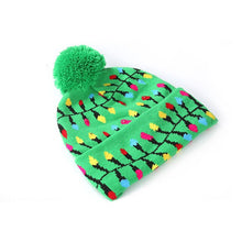 Load image into Gallery viewer, 2020 19 Designs LED Christmas Hat  Sweater knitted Beanie Christmas Light Up Knitted Hat for Kid Adult For Christmas Party
