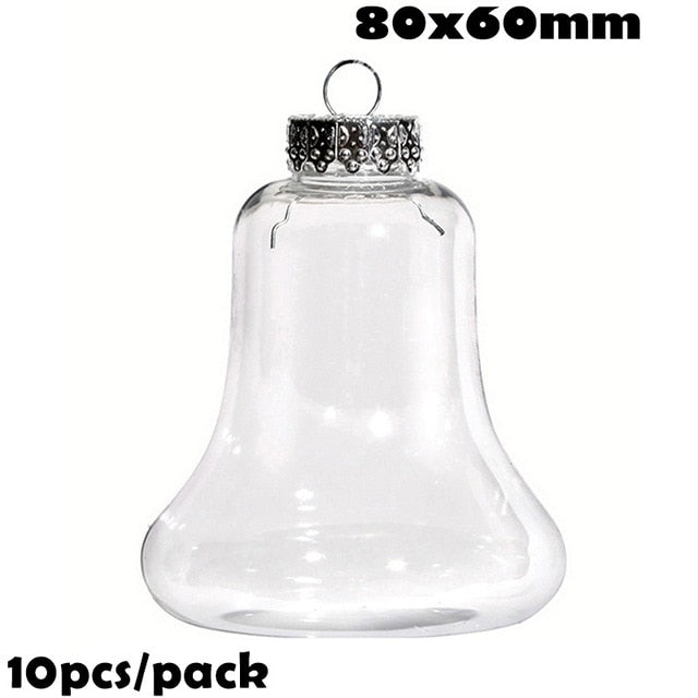 Promotion - DIY Paintable/Shatterproof Clear Christmas Decoration 80mm Plastic Ball, 10/Pack
