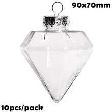 Load image into Gallery viewer, Promotion - DIY Paintable/Shatterproof Clear Christmas Decoration 80mm Plastic Ball, 10/Pack
