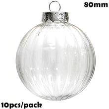 Load image into Gallery viewer, Promotion - DIY Paintable/Shatterproof Clear Christmas Decoration 80mm Plastic Ball, 10/Pack
