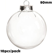 Load image into Gallery viewer, Promotion - DIY Paintable/Shatterproof Clear Christmas Decoration 80mm Plastic Ball, 10/Pack
