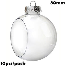 Load image into Gallery viewer, Promotion - DIY Paintable/Shatterproof Clear Christmas Decoration 80mm Plastic Ball, 10/Pack
