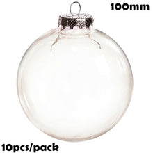 Load image into Gallery viewer, Promotion - DIY Paintable/Shatterproof Clear Christmas Decoration 80mm Plastic Ball, 10/Pack
