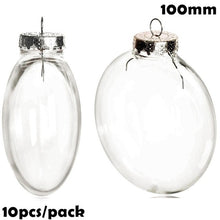 Load image into Gallery viewer, Promotion - DIY Paintable/Shatterproof Clear Christmas Decoration 80mm Plastic Ball, 10/Pack
