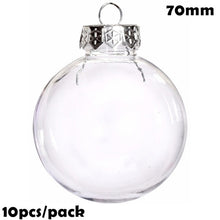 Load image into Gallery viewer, Promotion - DIY Paintable/Shatterproof Clear Christmas Decoration 80mm Plastic Ball, 10/Pack
