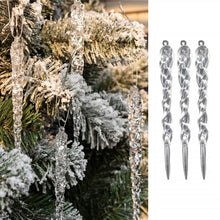 Load image into Gallery viewer, Christmas Decoration 3/6PCS Simulation Ice Xmas Tree Hanging Ornament Fake Icicle Props X-mas Tree Decorations Winter Party
