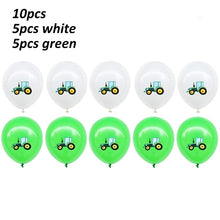 Load image into Gallery viewer, 1Set Farm Green Theme Happy Birthday Banner Balloons Tractor Construction Vehicle Birthday Party Decoration Balloon
