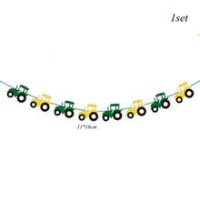 Load image into Gallery viewer, 1Set Farm Green Theme Happy Birthday Banner Balloons Tractor Construction Vehicle Birthday Party Decoration Balloon
