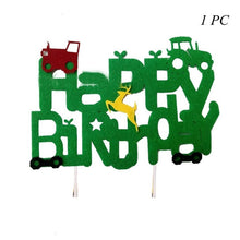 Load image into Gallery viewer, 1Set Farm Green Theme Happy Birthday Banner Balloons Tractor Construction Vehicle Birthday Party Decoration Balloon
