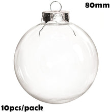 Load image into Gallery viewer, Promotion - DIY Paintable/Shatterproof Clear Christmas Decoration 80mm Plastic Ball, 10/Pack
