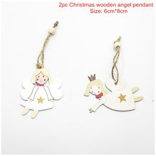 Load image into Gallery viewer, Christmas Tree Decorations Cute Angel Doll Girl Ski Pendant Wooden Navidad New Year Christmas Tree Ornaments Xmas Gift for Kids
