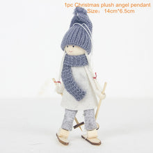 Load image into Gallery viewer, Christmas Tree Decorations Cute Angel Doll Girl Ski Pendant Wooden Navidad New Year Christmas Tree Ornaments Xmas Gift for Kids
