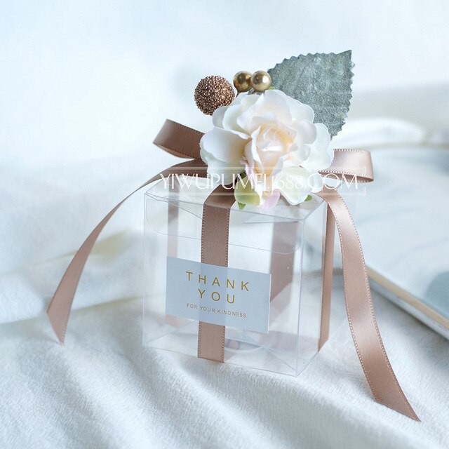 Creative candy box Nordic ins style simple transparent square candy box wedding festive candy box