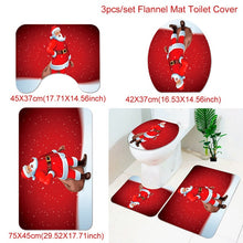 Load image into Gallery viewer, Staraise Santa Claus Toilet Cover Bathroom Set Christmas Decoration For Home Merry Christmas Navidad 2020 Happy New Year 2021
