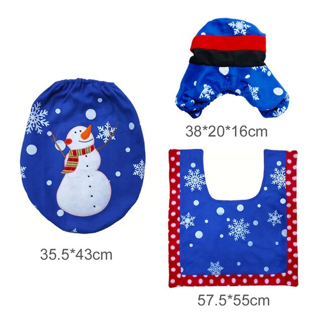 Staraise Santa Claus Toilet Cover Bathroom Set Christmas Decoration For Home Merry Christmas Navidad 2020 Happy New Year 2021
