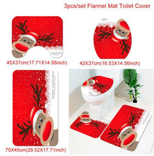 Load image into Gallery viewer, Santa Claus Rug Seat Bathroom Set Merry Christmas Decorations For Home Navidad 2020 Natal Cristmas Party Supplies New Year Gift
