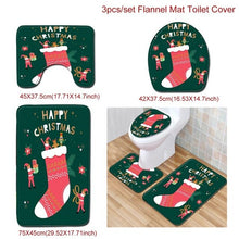 Load image into Gallery viewer, Santa Claus Rug Seat Bathroom Set Merry Christmas Decorations For Home Navidad 2020 Natal Cristmas Party Supplies New Year Gift
