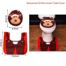 Load image into Gallery viewer, Santa Claus Rug Seat Bathroom Set Merry Christmas Decorations For Home Navidad 2020 Natal Cristmas Party Supplies New Year Gift
