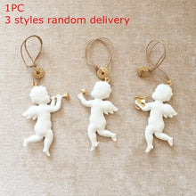Load image into Gallery viewer, Christmas Tree Hanging Angel Bear Santa Bells Decoration Xmas Party Wedding Ornament Metal Pendants Christmas Gifts 1pcs QLY9372
